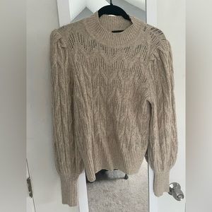 Express tan and gold knit sweater
